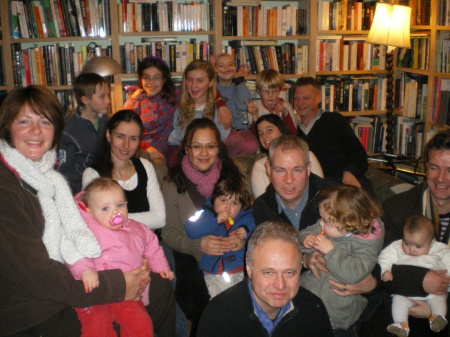 Some of the families in our babysitting circle back at a 2009 get-together.