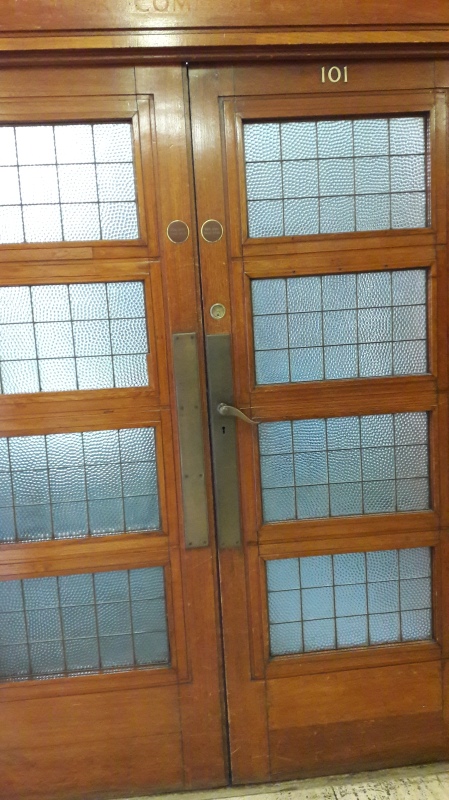 These doors at Senate House are the very ones that inspired George Orwell's famous Room 101 scene in Nineteen Eighty-Four. My room 101 doesn't have rats.